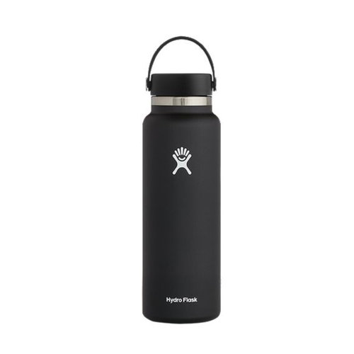 Hydro Flask Hydro Flask 40 oz. Wide Mouth w/ Flex Cap- Black Hydro Flask Hydro Flask 40 oz. Wide Mouth w/ Flex Cap- Black