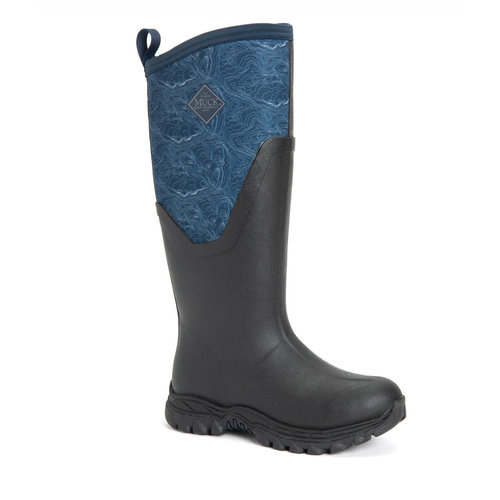 Muck Muck Womens Arctic Sport II Tall -40 Black/Navy Topography AS2T-201