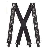 2” Skull & Crossbones Suspender With Construction Clip SP3000-02