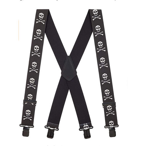 2” Skull & Crossbones Suspender With Construction Clip SP3000-02 2” Skull & Crossbones Suspender With Construction Clip SP3000-02