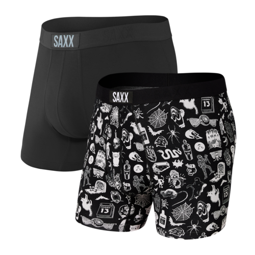 SAXX SAXX Vibe Boxer Brief 2 Pack - Creepers/Black - SXPP2V CPB