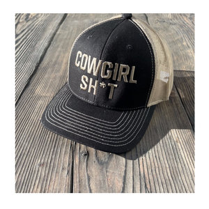 Cowboy Sh*t Cowboy Shit - Cowgirl Black/Gold Curved Brim Hat