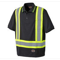 Pioneer Birdseye Safety Polo Black 6988