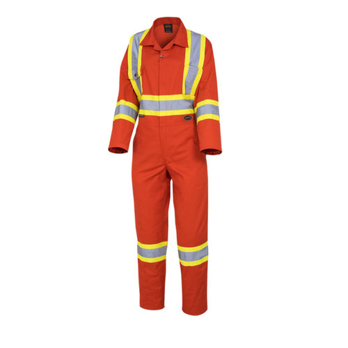 Pioneer Pioneer Women's Safety Poly/Cotton Coverall 7 oz. Orange 5514W - LARGE ONLY