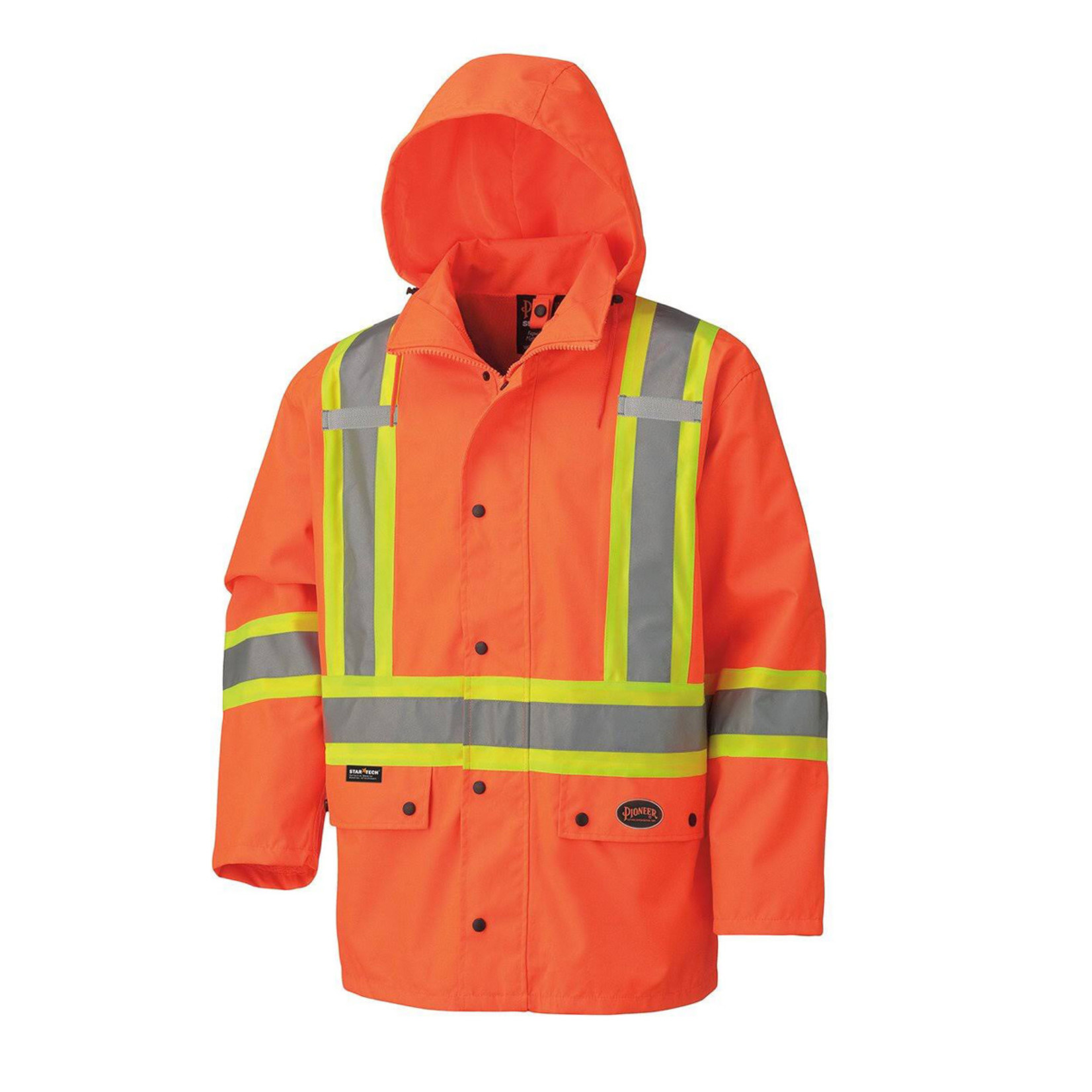 Pioneer Pioneer 100% Waterproof Hi-Vis Safety Jacket Orange 5575
