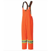 Pioneer 100% Waterproof Hi-Vis Rain Bib Pant Orange 5578