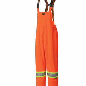 Pioneer Pioneer 100% Waterproof Hi-Vis Rain Bib Pant Orange 5578