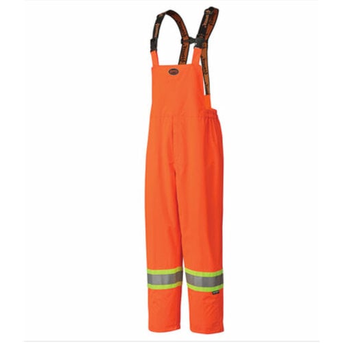 Pioneer Pioneer 100% Waterproof Hi-Vis Rain Bib Pant Orange 5578