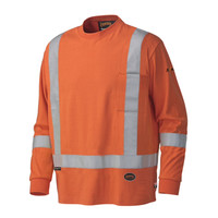 Pioneer FR Long Sleeve Safety Shirt Orange 339SFA