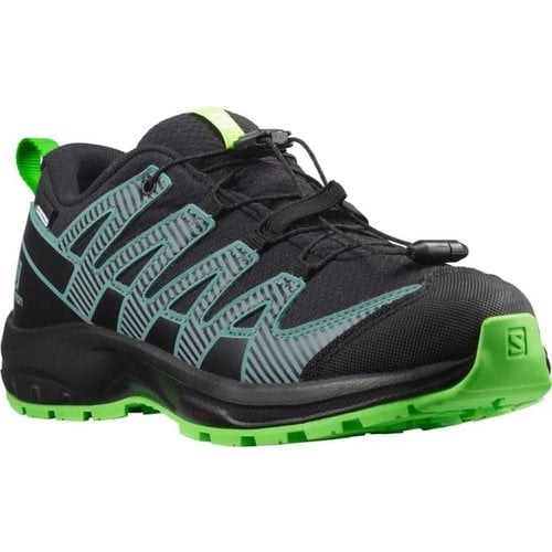 Salomon Salomon Junior XA Pro 3D v8 CSWP J Trail-Running Shoes - Black/Green Gecko 414340