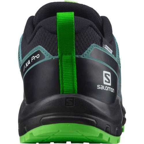 Salomon Salomon Junior XA Pro 3D v8 CSWP J Trail-Running Shoes - Black/Green Gecko 414340