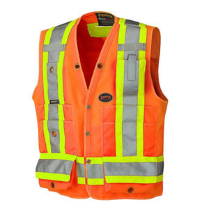 Pioneer Pioneer High-Vis Orange Surveyors Vest 6692