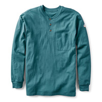 Rasco Fr Henley Shirt Green FR0101GN