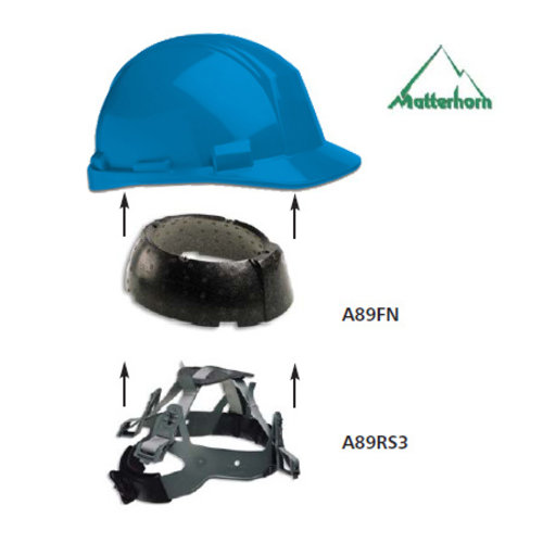 North Zone The Matterhorn Ratchet CSA Hard Hat Sky Blue A89R070000