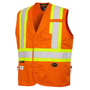 Pioneer Pioneer 7728 FR HiVis Safety Vest 7 Oz. Orange