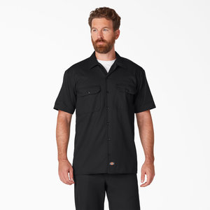 Dickies Dickies Mens Short Sleeve Work Shirt Original Fit Black 1574BK