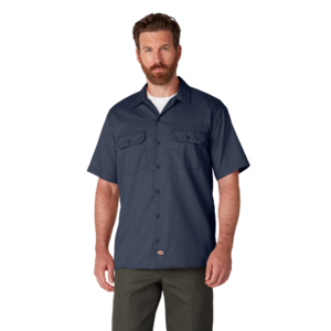 Dickies Dickies Mens Short Sleeve Work Shirt Original Fit Navy 1574NV