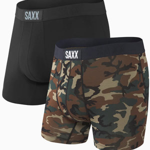 SAXX SAXX - Vibe Boxer Brief 2 Pack Black / Wood Camo SXPP2V WDB