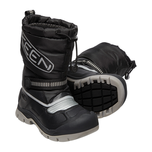 KEEN Keen Little Kids' Snow Troll WP Black/Silver Snow Boots 1026756