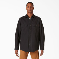 Dickies Duck Flannel Lined Shirt Black WL658RBK