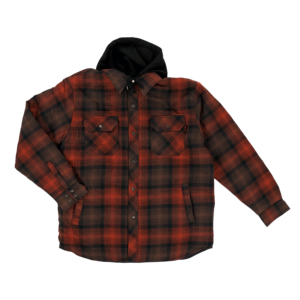 Tough Duck Tough Duck Fooler Front Quilt Lined Hooded Shirt Red Black Plaid WS062 3XL