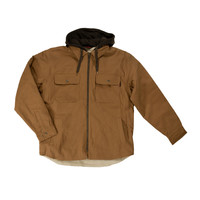 Tough Duck Sherpa Lined Canvas Jacket Zip Up Fooler Hood WS031