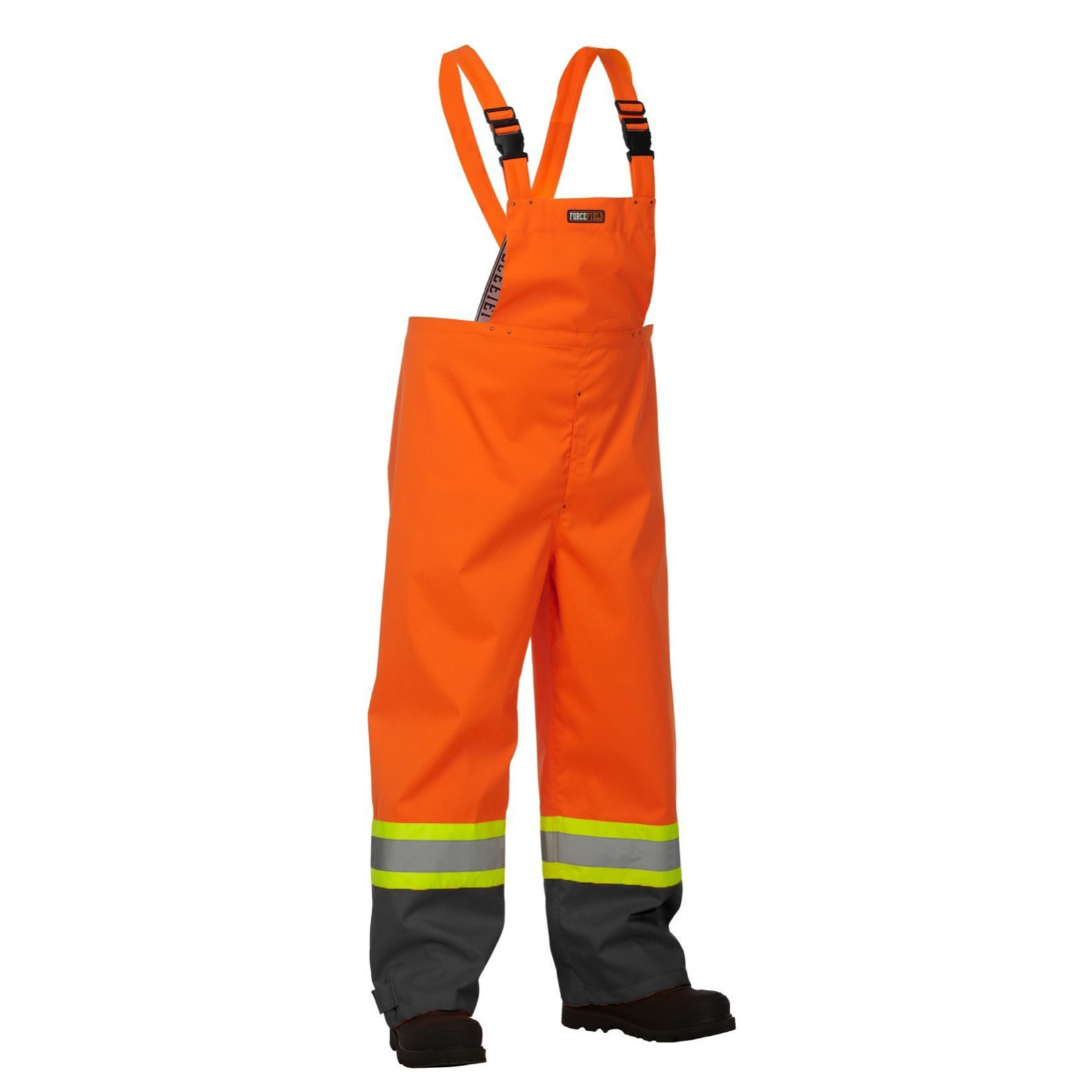 Viking Handyman Hi-Vis Safety Rain Bib Pants - 300 Denier Waterproof Work Pants With Reflective Tape