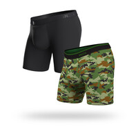 BN3TH - Men’s Boxer Brief 2 Pack Black/Camo M119001 - 390