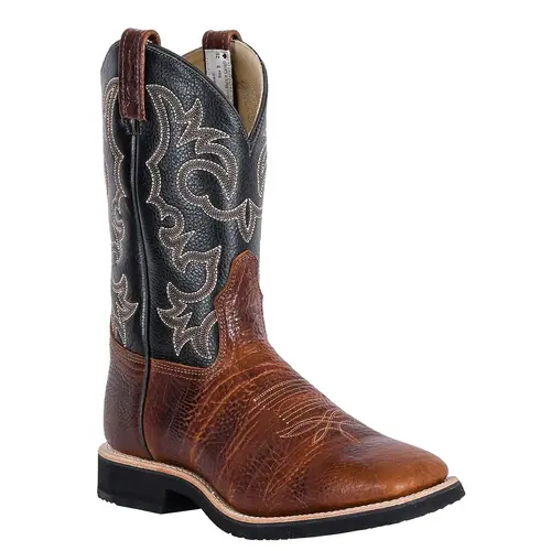 Canada West Canada West Men’s Brahma Spongy Roper Mountain Maple Porto Black Square Toe Boot 7029 2E