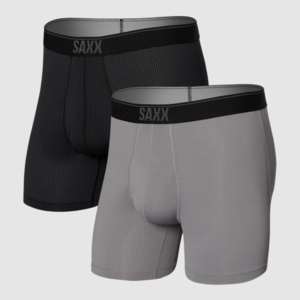SAXX SAXX Quest Boxer Brief Black / Dk Charcoal 2 Pack SXPP2Q BD2