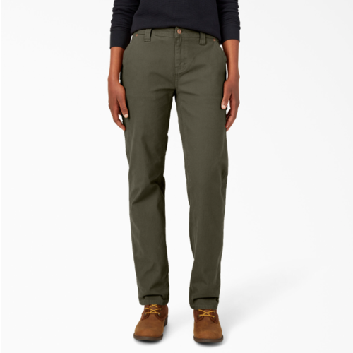 Dickies Dickies Women’s Duck Carpenter Pants - Rinsed Brown - FD2700RMS Dickies Dickies Women’s Duck Carpenter Pants - Rinsed Brown - FD2700RMS