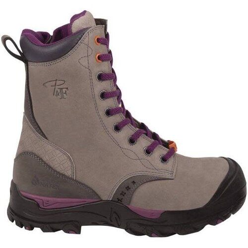 P&F P&F Women’s CSA  8” Work Boot W/Zipper   -  Grey - PF648