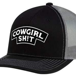 Cowboy Sh*t Cowboy Shit - Cowgirl Banner Black/Slate Curved Brim Hat 153
