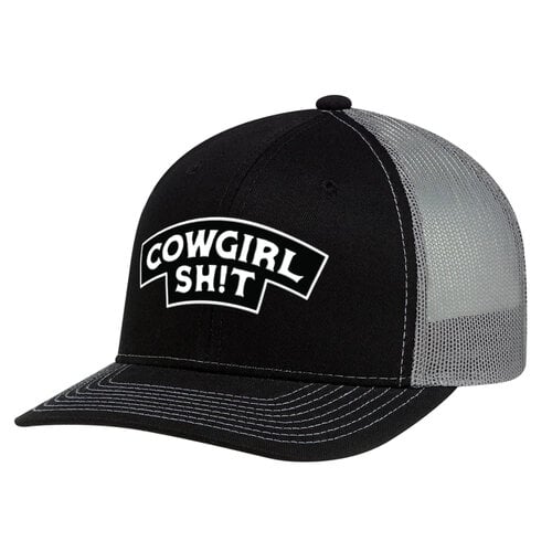 Cowboy Sh*t Cowboy Shit - Cowgirl Banner Black/Slate Curved Brim Hat 153