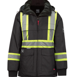 P&F P&F Women's High Vis Parka - Black - PF400