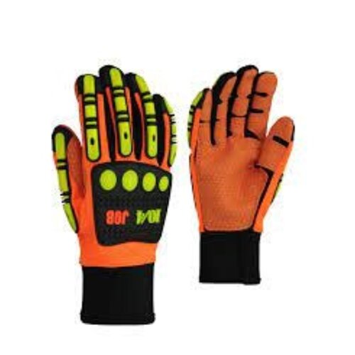 10/4 Job 10/4 JOB Hi Vis Orange Impact Resistant PVC Grip Dots Gloves 24-809