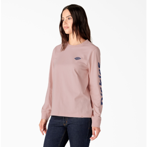 Dickies Dickies Women's Knit Logo Sleeve T-Shirt - FL44RP2W - Peach Whip