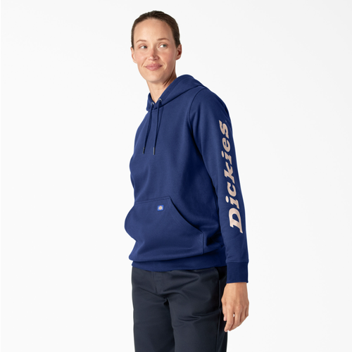 Dickies Dickies Women's Sleeve Logo Hoodie - Blue- FW202FL