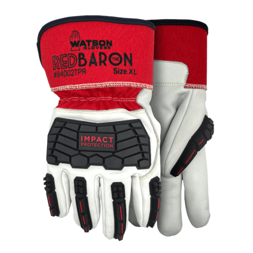 Watson Gloves Red Baron fullgrain Cow Sherpa 94002TPR High Impact Watson Gloves Red Baron fullgrain Cow Sherpa 94002TPR High Impact