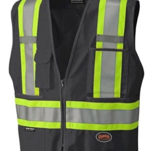 Pioneer Pioneer Hi-Vis Tear-Away Saftey Vest Black 135