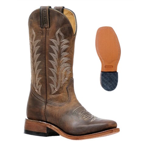 Boulet Boulet Ladies Rider Sole Tan Square Toe 6211 Boulet Boulet Ladies Rider Sole Tan Square Toe 6211