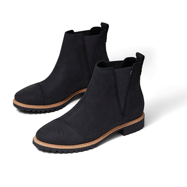 TOMS Cleo Ankle Boot w/ Low Heel - Black - WMNS