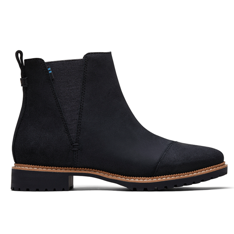 TOMS Cleo Ankle Boot w/ Low Heel - Black - WMNS