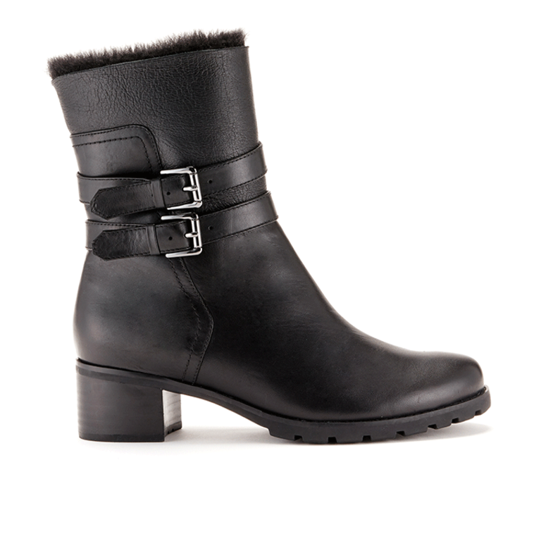 Blondo Fabiana - Waterproof Leather Ankle Boot - Black - WMNS