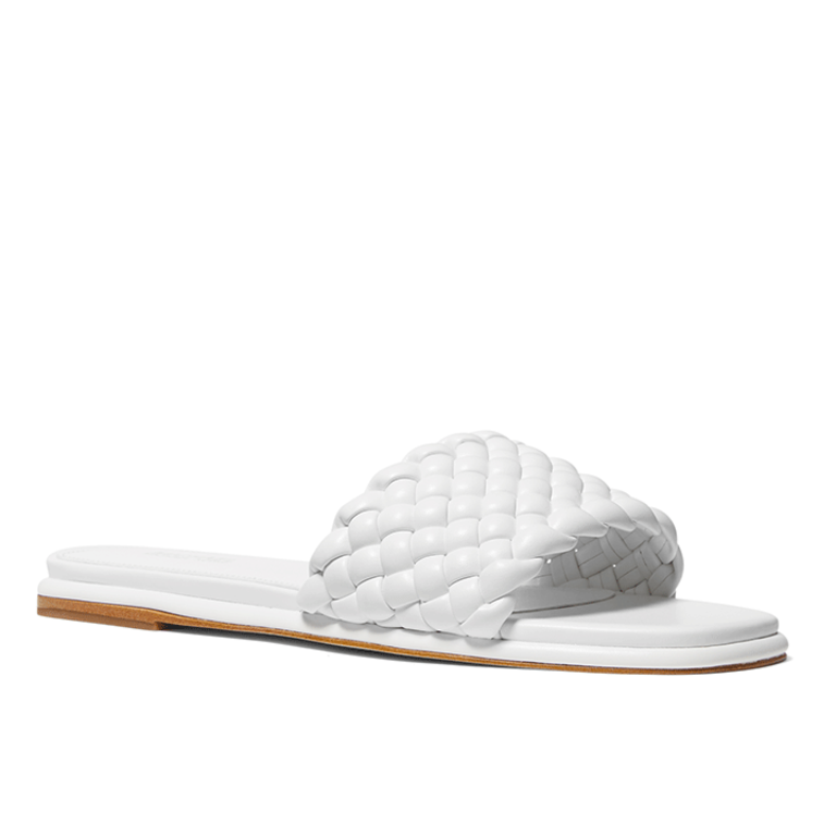 Michael Kors Amelia Flat Sandal - Optic White - WMNS