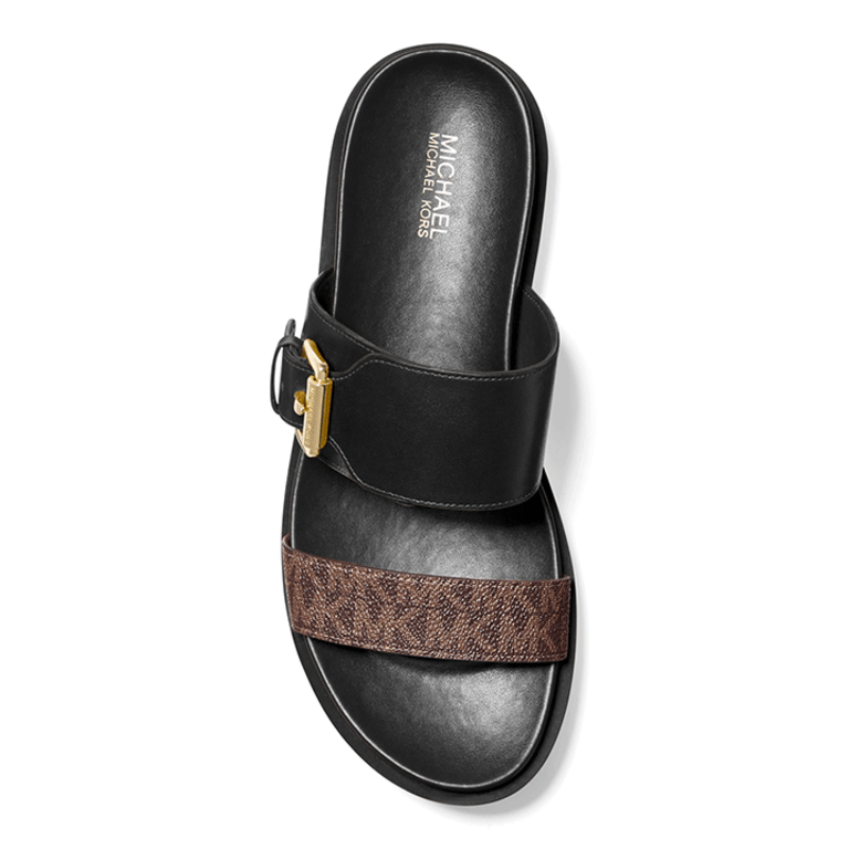 Michael Kors Bo Slide Leather - Black - WMNS