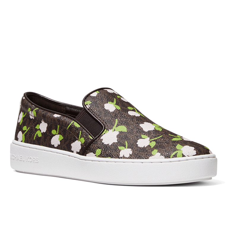 Michael Kors Keaton Slip On Sneaker - Brown w/ Floral