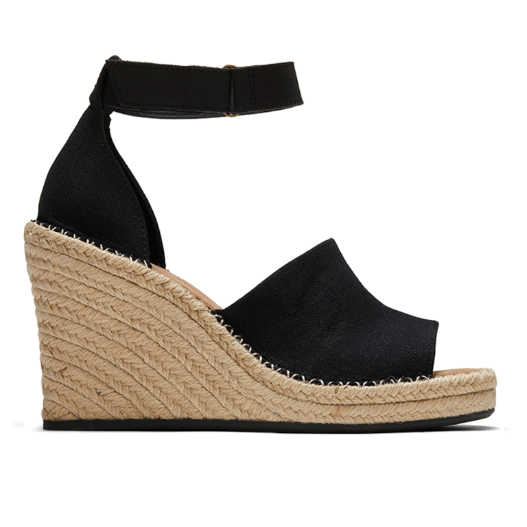 TOMS Marisol Wedge Black BLVD Shoes