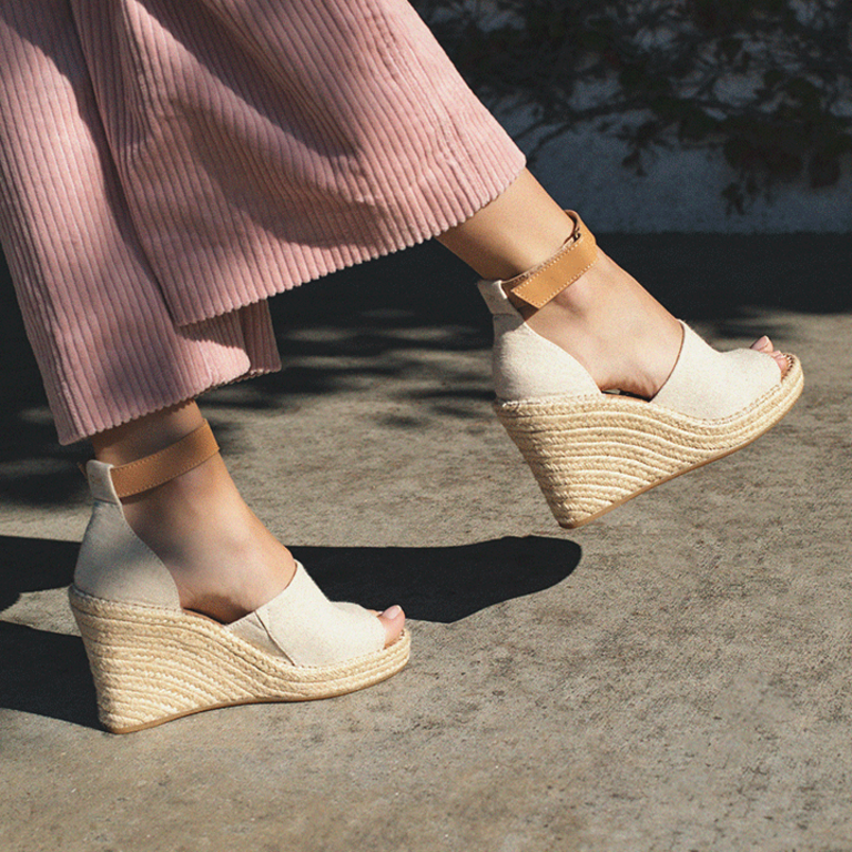 TOMS Marisol Wedge Natural Beige WMNS