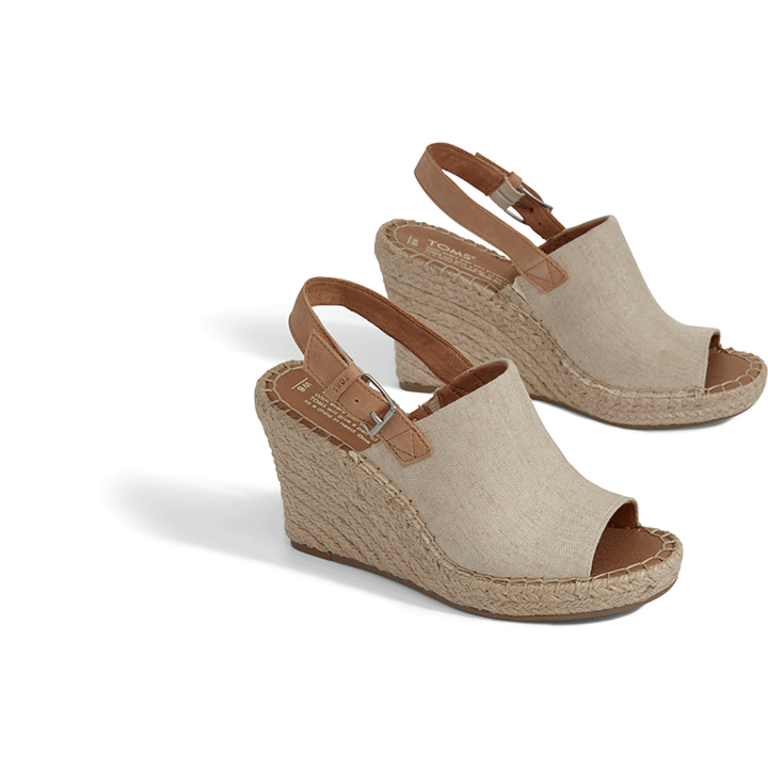 TOMS Monica Slingback Wedge - Natural Beige - WMNS